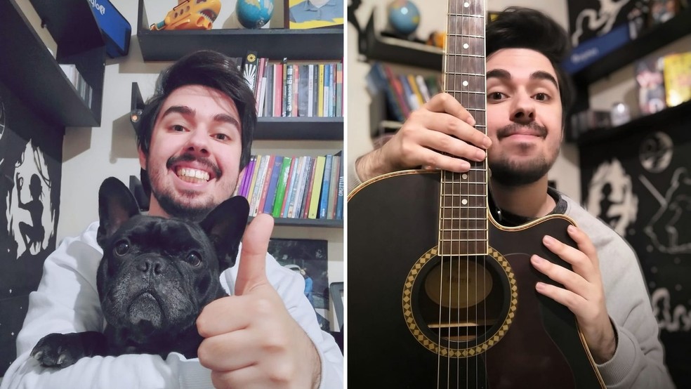 No Dia da Conscientização sobre o Autismo, Lucas Pontes de Andrade lembra que, devido às dificuldades de socialização e na comunicação, criou a conta no Instagram para, no começo, expor os desenhos — Foto: Instagram /Reprodução