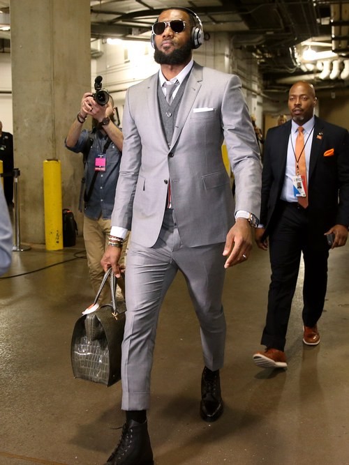 LeBron James vestiu Thom Browne no Cleveland Cavaliers antes de ir para os Lakers (Foto: Getty Images)