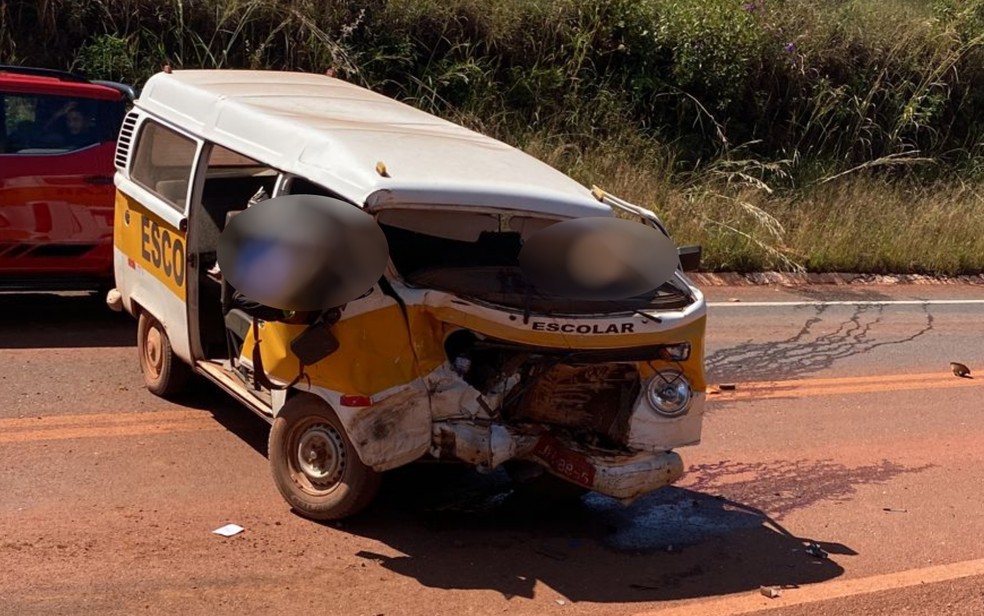 Acidente com Kombi escolar mata estudante e motorista na GO-118  — Foto: Reprodução/Redes sociais
