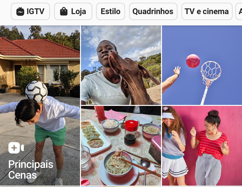 'Cenas', que está sendo testado exclusivamente no Brasil, também terá exibição na aba Explorar. — Foto: Divulgação/Instagram