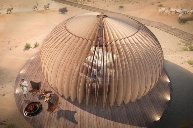Oculus: novo hotel no deserto de Abu Dhabi (Foto: reprodução/Aidia Studio)