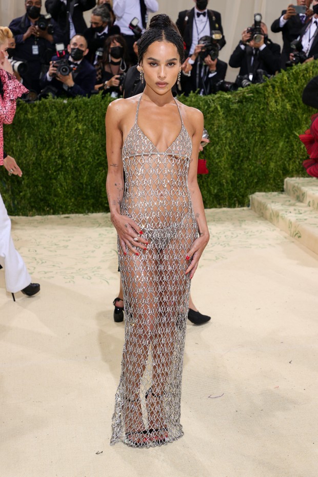 NEW YORK, NEW YORK - SEPTEMBER 13: Zoë Kravitz attends The 2021 Met Gala Celebrating In America: A Lexicon Of Fashion at Metropolitan Museum of Art on September 13, 2021 in New York City. (Photo by Theo Wargo/Getty Images) (Foto: Getty Images)