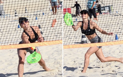 Luiza Valdetaro faz aula beach tennis no Rio: "Hobby novo"