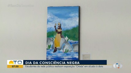 Estudantes da rede pública fazem exposição de arte voltada Consciência Negra