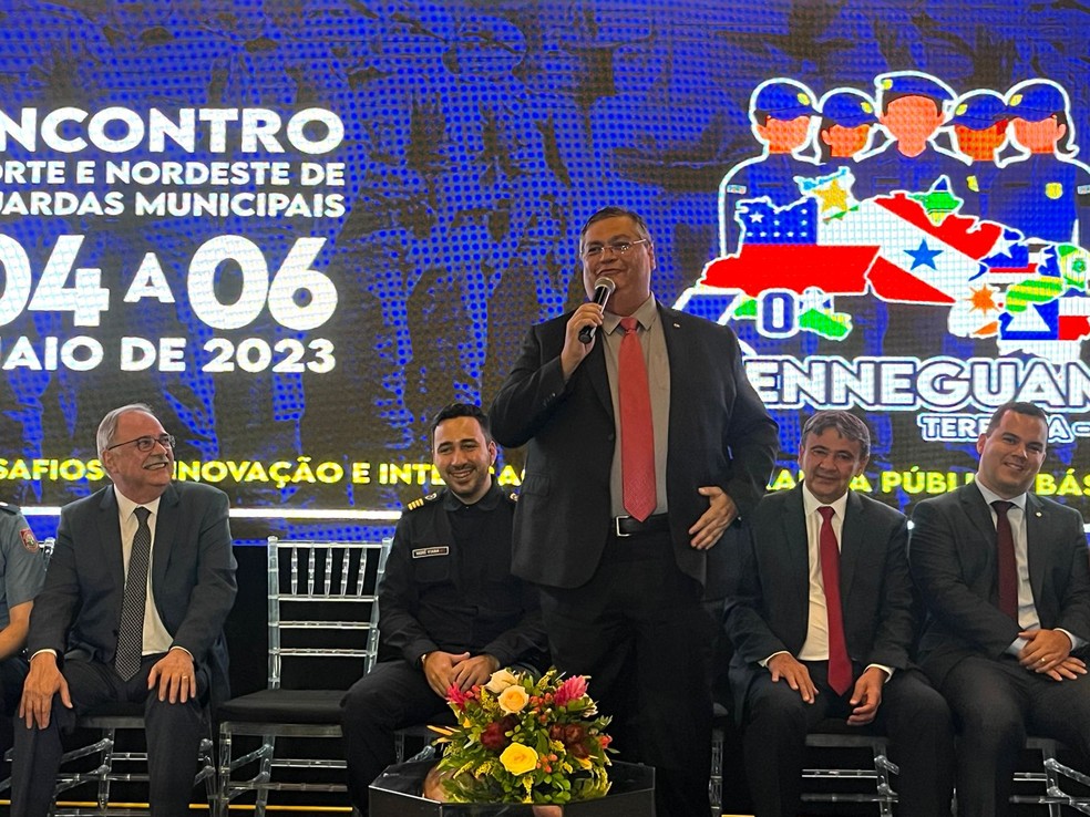 Ministro Flavio Dino anuncia incorporação das guardas municipais no sistema de segurança pública  — Foto: Isabela Leal/g1 Piauí