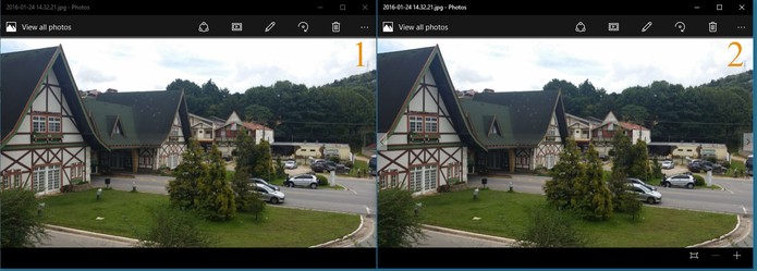 Confira o resultado da foto original (à esquerda) e reduzida (à direita) (Foto: Reprodução/Barbara Mannara)
