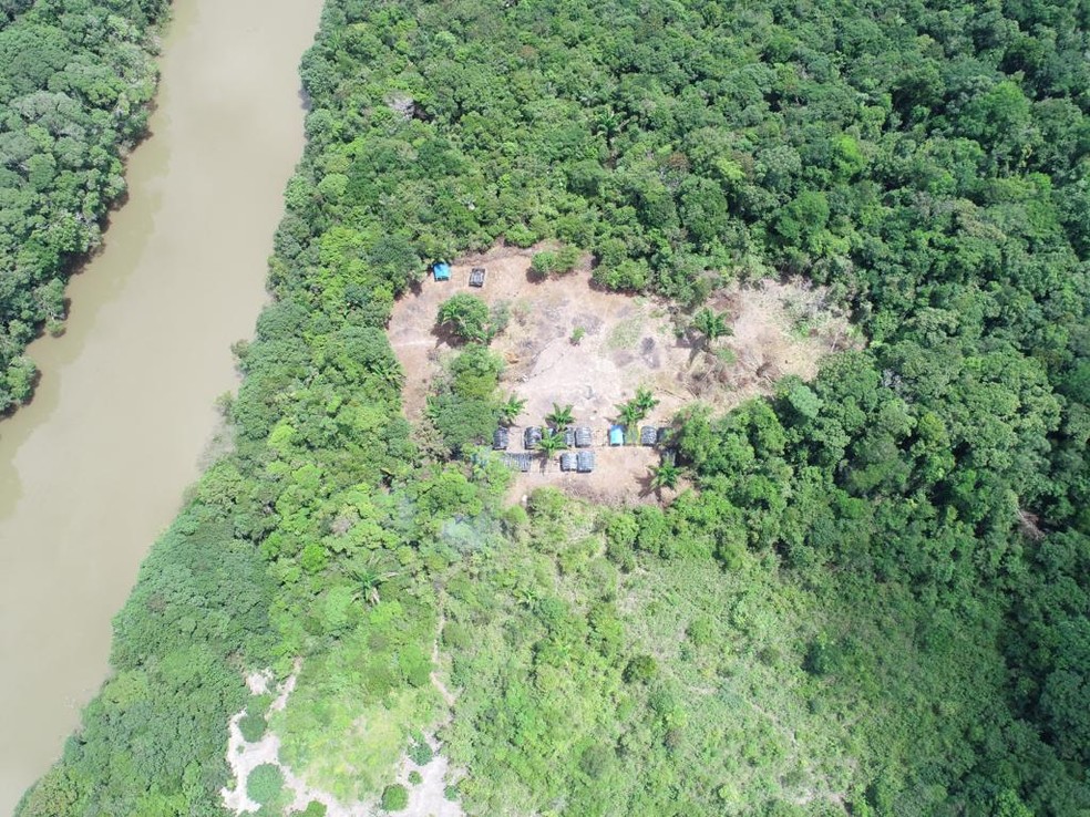 Área dentro de fazenda controlada pela Agropalma onde quilombolas iniciaram acampamento em fevereiro — Foto: Reprodução / Agropalma