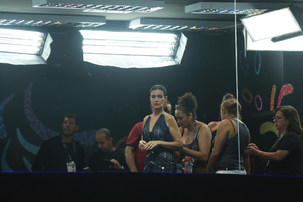 Fátima Bernardes na Sapucaí (Foto: Dilson Silva/AgNews)