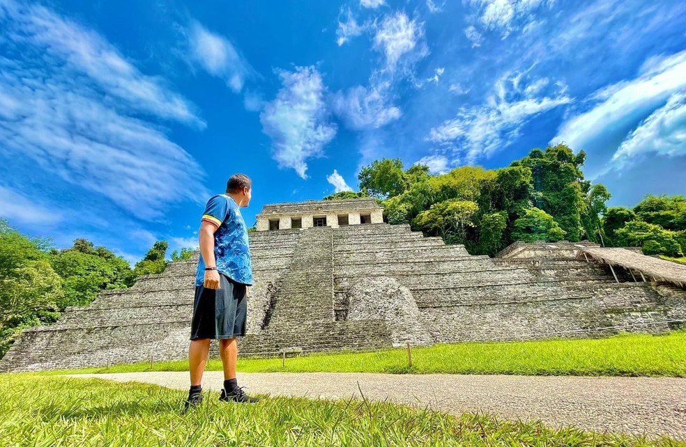 Passagem pelo Museo La Venta, Palenque, no México — Foto: Arquivo pessoal/ Luiz Torelli
