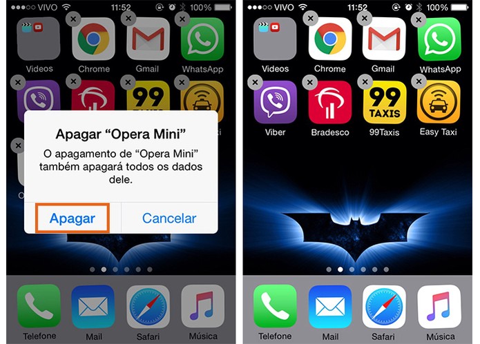 Apague o app do Opera Mini no iPhone (Foto: Reprodução/Barbara Mannara)