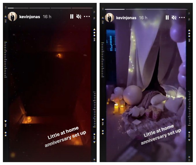 Os posts de Kevin Jonas mostrando a decoração de sua casa na festa particular em que comemorou seu aniversário de 11 anos de casamento com Danielle Jonas (Foto: Instagram)