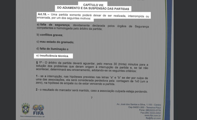 Regulamento do Piauiense 2017 (Foto: Reprodução/FFP)