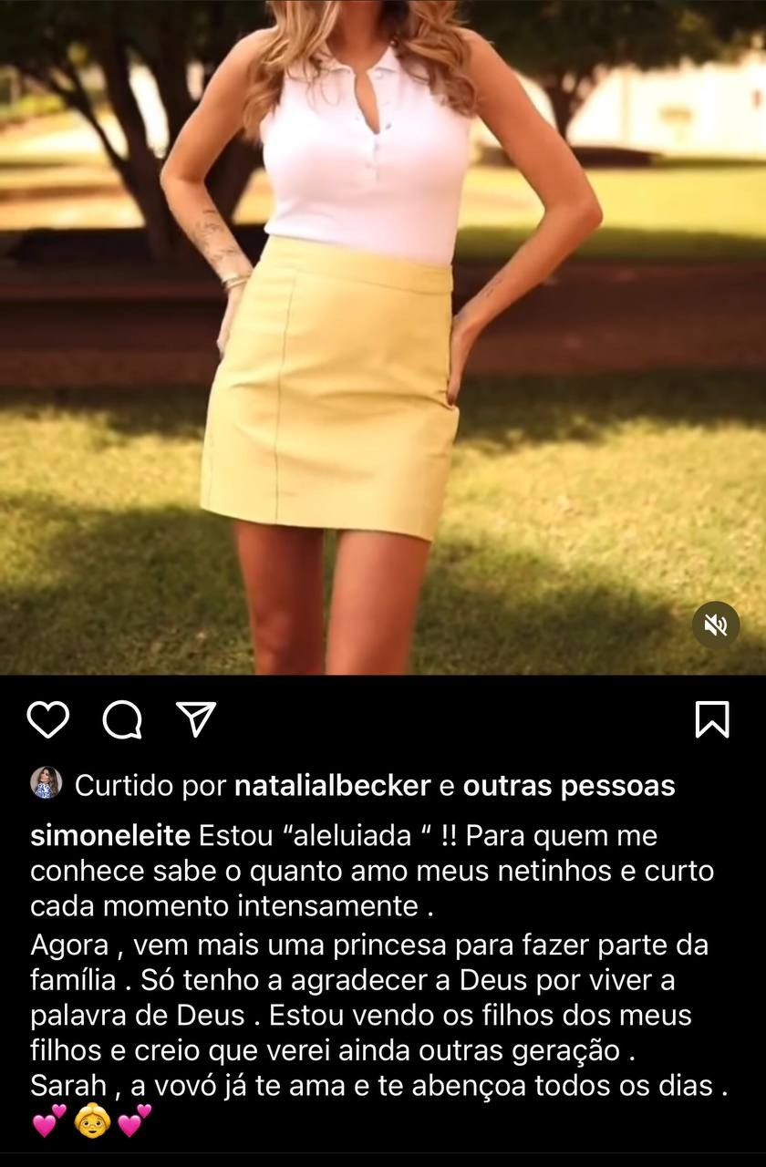 Com vídeo de Kaká e Carol Dias, Simone Leite revela: 'Vem mais uma princesa' (Foto: Reprodução / Instagram)