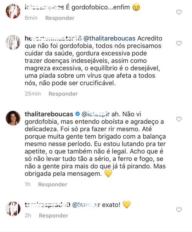 Thalita Rebouças responde seguidora (Foto: Reprodução/Instagram)