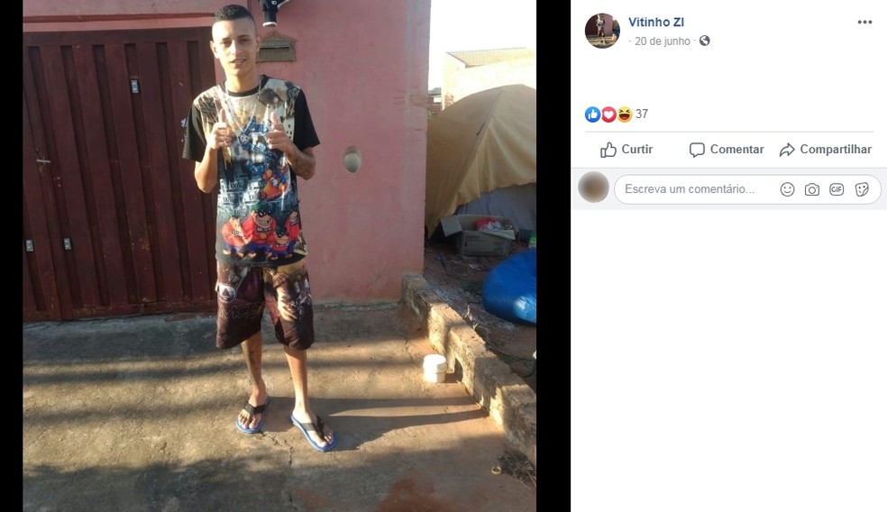 Jovem de 20 anos morreu após ser esfaqueado no Jardim Chapadão em Bauru — Foto: Facebook/Reprodução