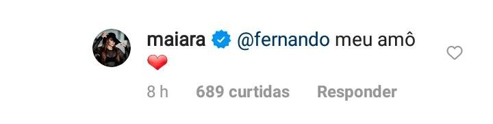 Maiara se derrete por Fernando (Foto: Reprodução / Instagram)