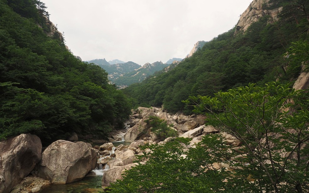 Parque Nacional de Kumgangsan, na Coreia do Norte — Foto: Clay Gilliland