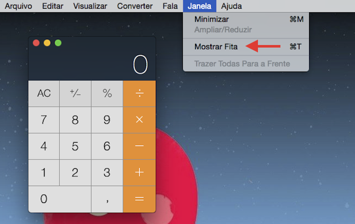 Ativando o modo de fita da calculadora do Mac (Foto: Reprodução/Marvin Costa)