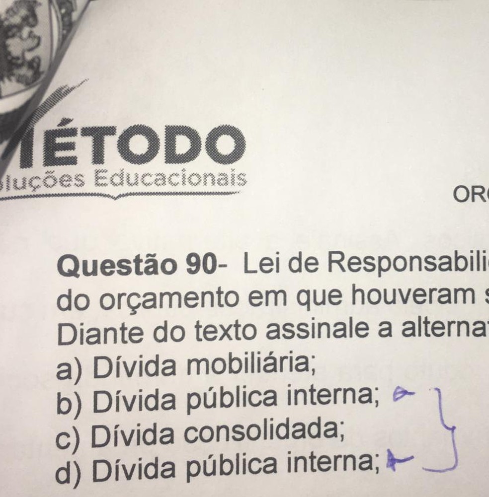 Questão tem respostas com duplicidade — Foto: Divulgação