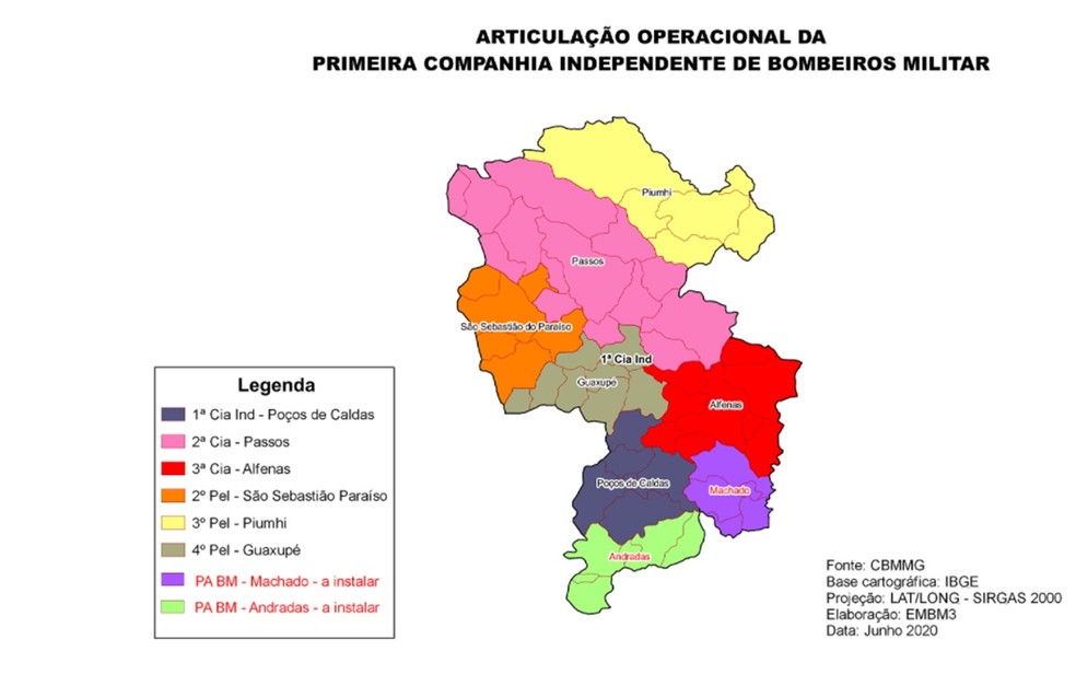 Governo de MG anuncia novos pelotões do Corpo de Bombeiros em Andradas e Machado — Foto: Reprodução/Governo de Minas