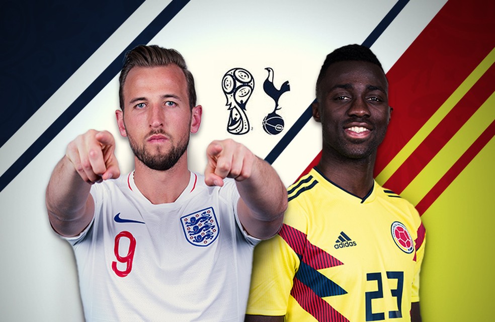 Kane agora tenta quebrar a sina dos ingleses contra os colombianos, que contam com a força de Davinson Sánchez na defesa (Foto: Info Esporte)