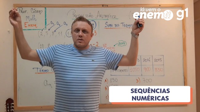 Lá Vem o Enem: professor de matemática fala sobre sequências numéricas