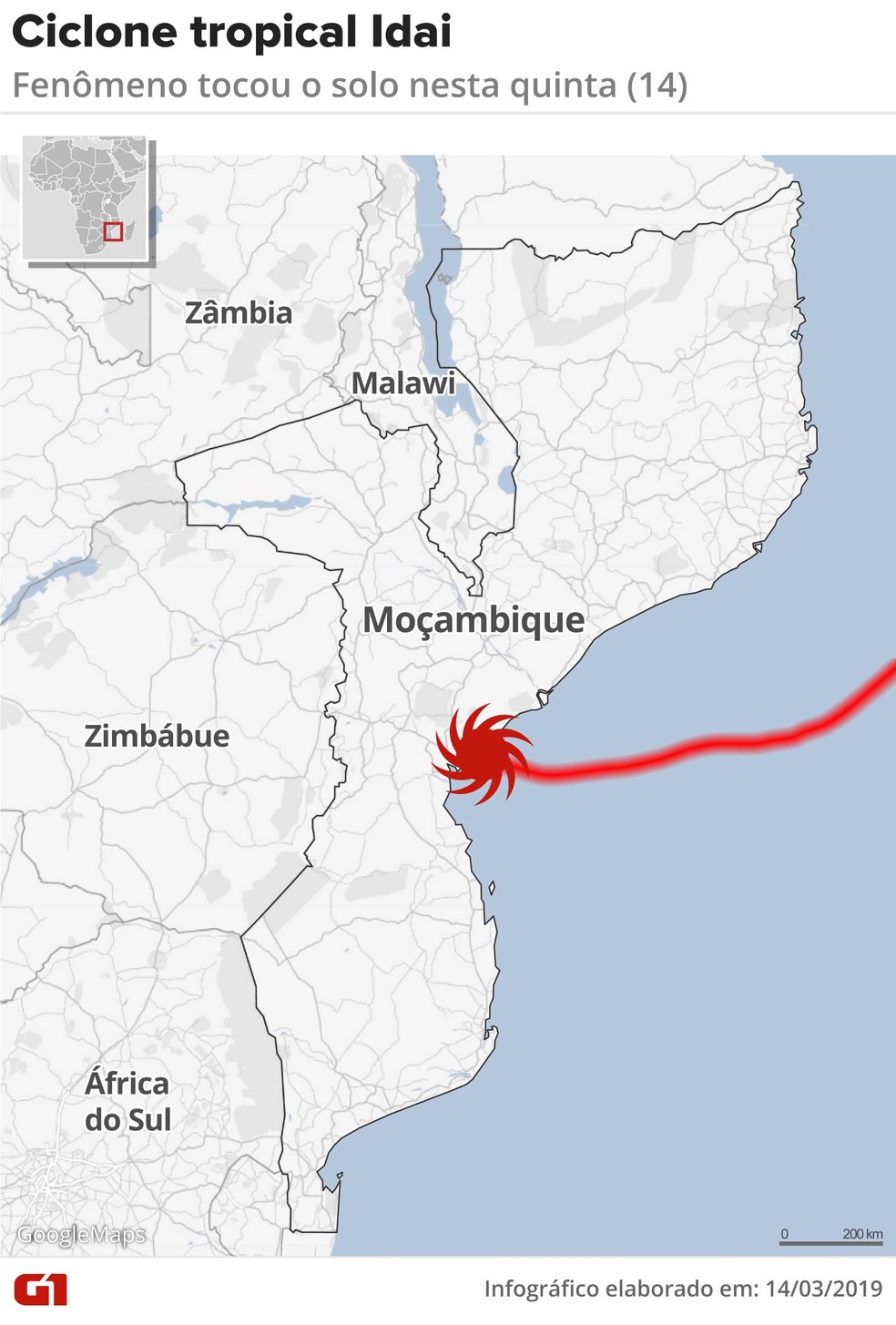 ciclone mocambique - Número de vítimas de ciclone em Moçambique e Zimbábue deve 'crescer significativamente', alerta Cruz Vermelha