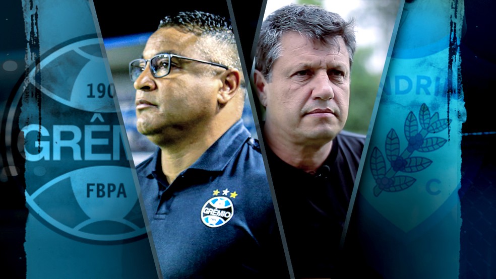 Antigos companheiros de Grêmio, Roger Machado e Adilson Batista voltam a se encontrar, dessa vez como adversários