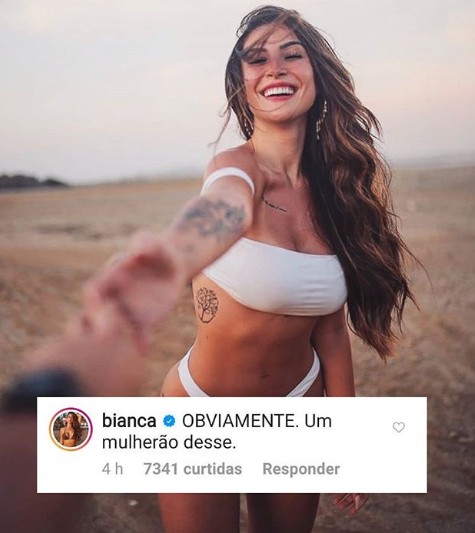 Bianca Andrade responde xaveco  de Mayra Cardi nas redes sociais: "um mulherão desses"  (Foto: Reprodução)