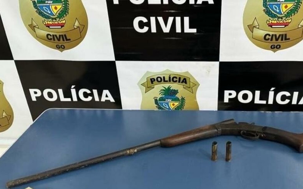 Policiais civis encontraram arma de fogo e munições com suspeito de estuprar neta — Foto: Divulgação/Polícia Civil