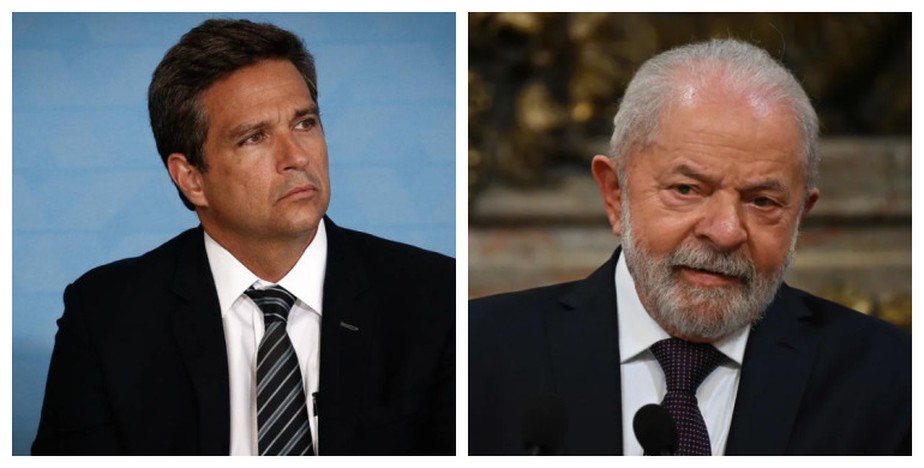 O presidente do BC, Roberto Campos Neto, e o presidente Lula