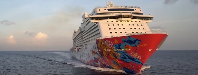 Navio Global Dream II pode virar sucata antes da primeira viagem — Foto: Reprodução/YouTube Dream Cruises