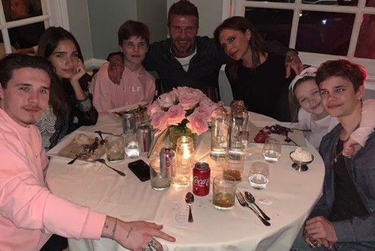 A família Beckham (Foto: instagram)