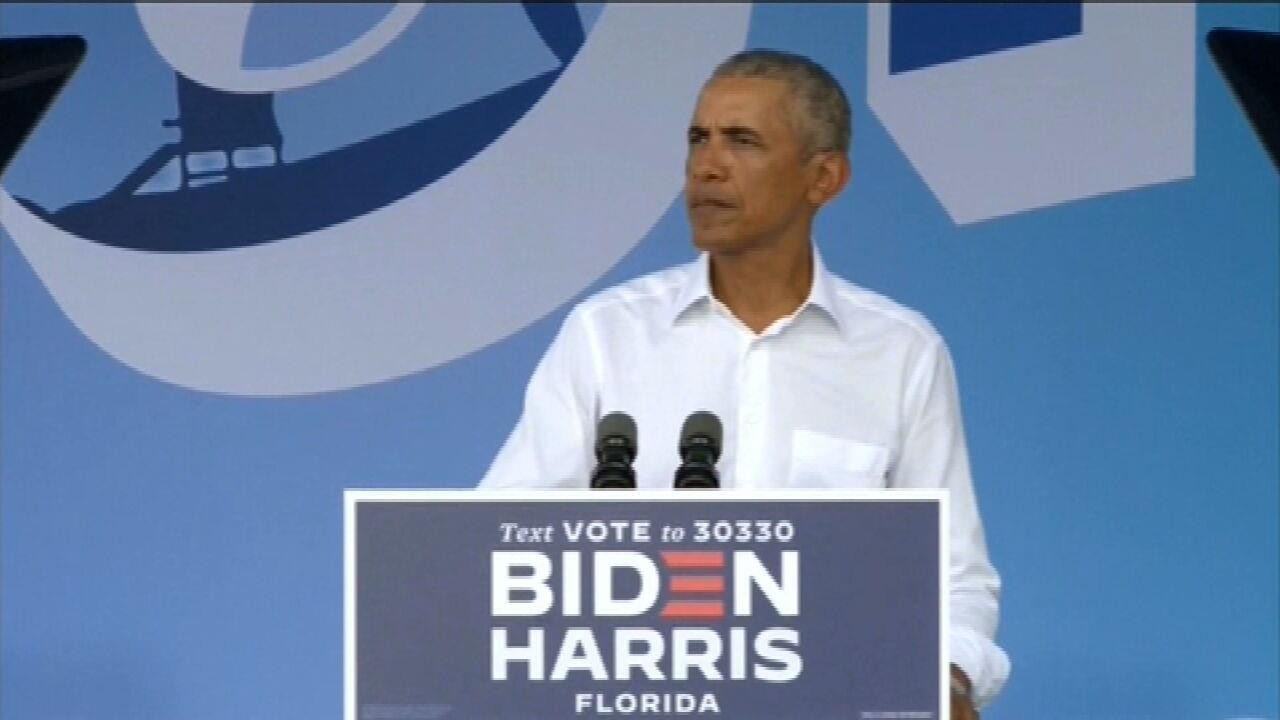 Ex-presidente Obama participa de 2º comício de apoio a Biden