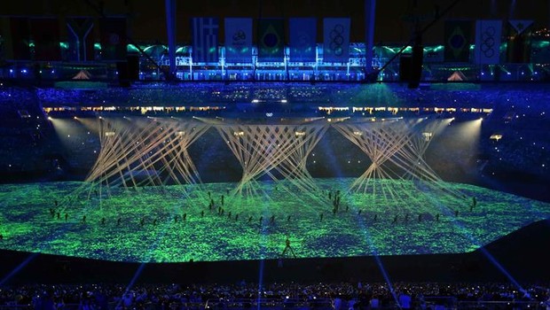 Abertura da Olimpíada Rio 2016, no Maracanã (Foto: EFE)