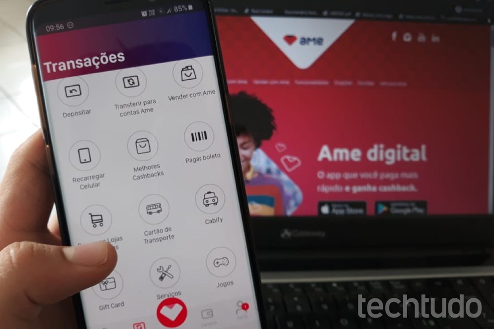 Ame Digital é uma das opções de cashback disponíveis no Brasil — Foto: Emanuel Reis/TechTudo