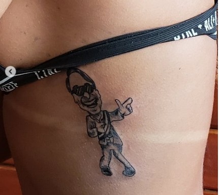 Tatuagem de Erika homenageia Jair Bolsonaro (PSL) (Foto: Instagram/Reprodução)