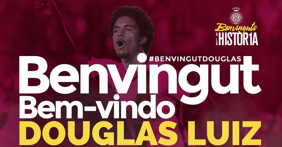Douglas jogará o Campeonato Espanhol com o Girona (Foto: Reprodução/Twitter)