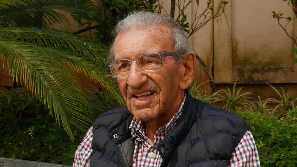 Saul Dreier, de 94 anos, durante entrevista. — Foto: Henrique Pinheiro/G1
