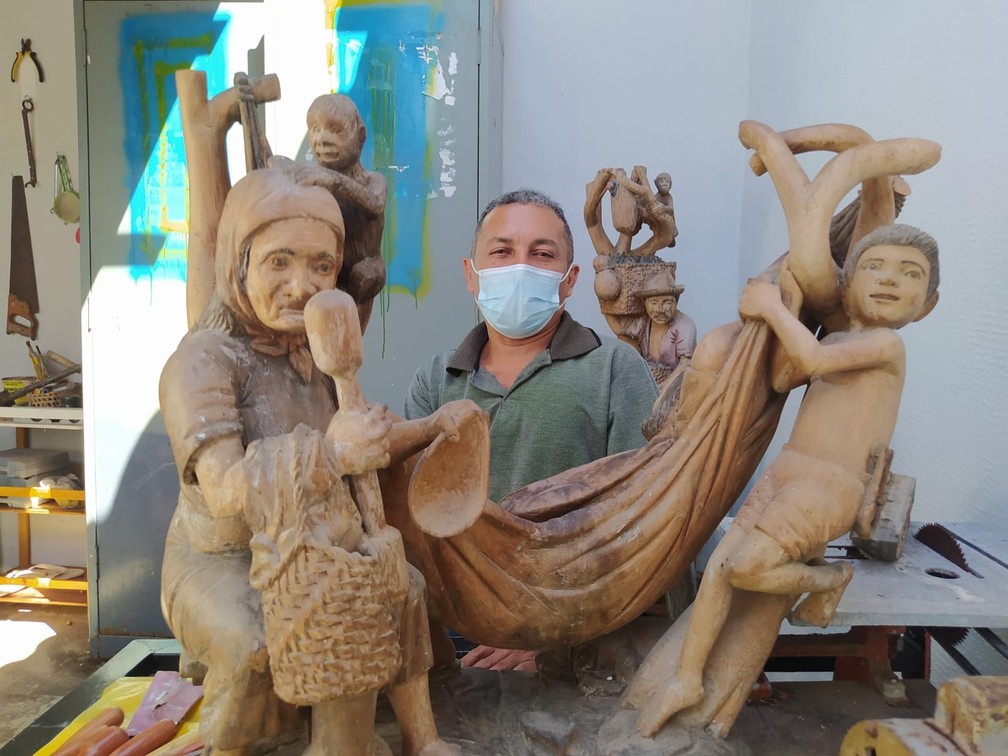 Aniversário de Parnaíba: o museu de escultura escondido criado por um apaixonado pela cidade natal — Foto: Andrê Nascimento/ G1 PI