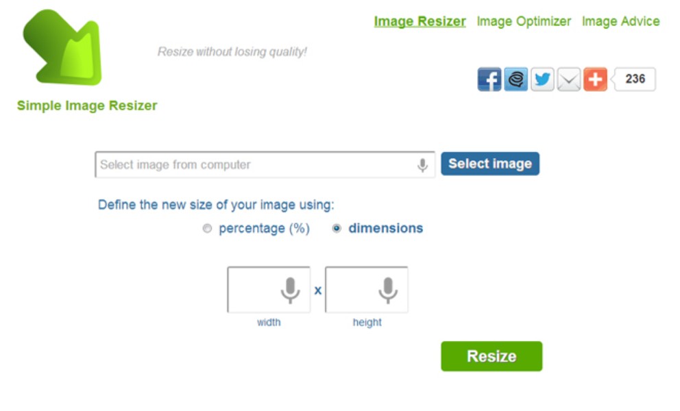 simple resize image online