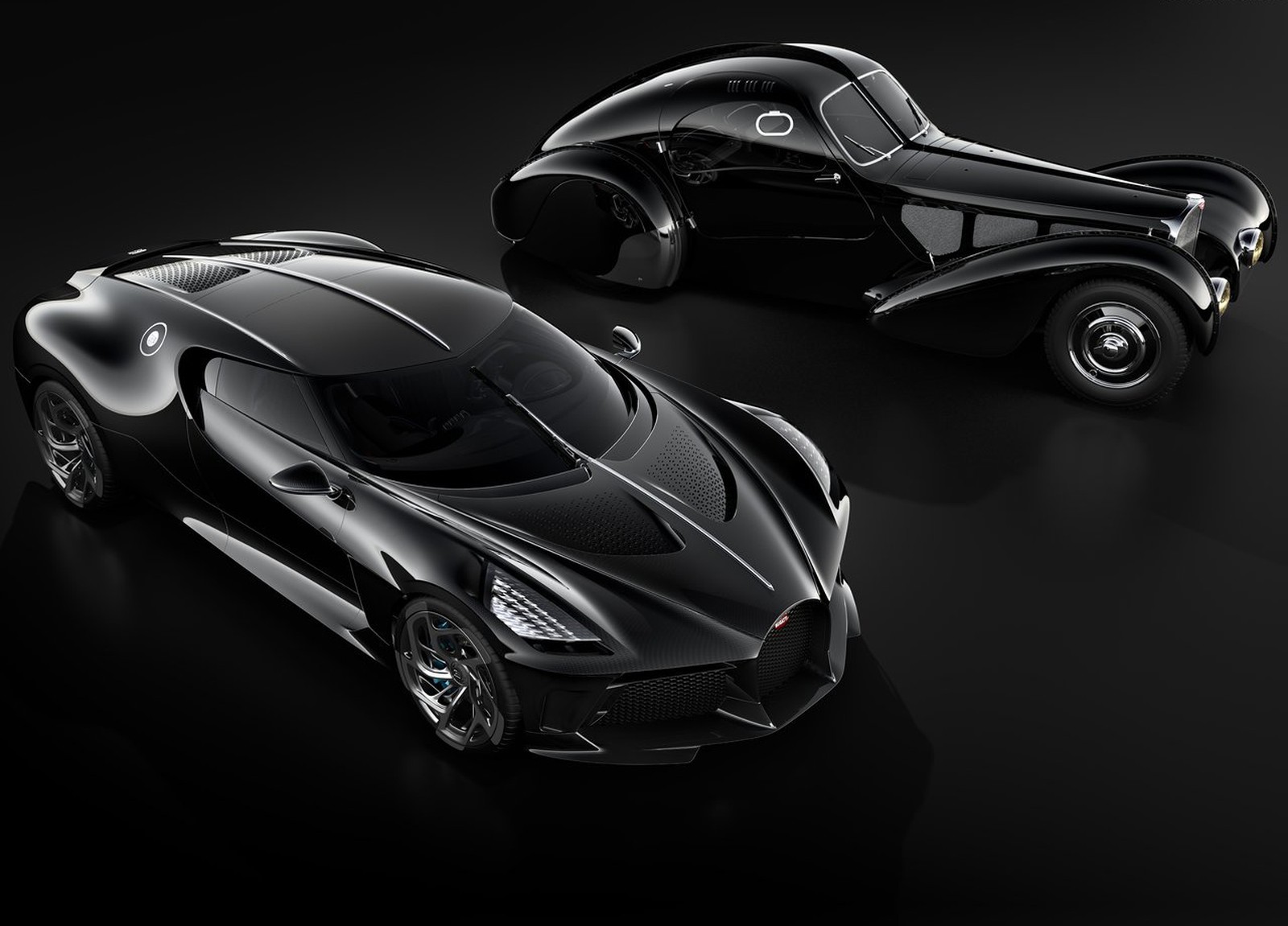 Bugatti La Voiture Noire e Type 57 SC Atlantic — Foto: Divulgação/Bugatti