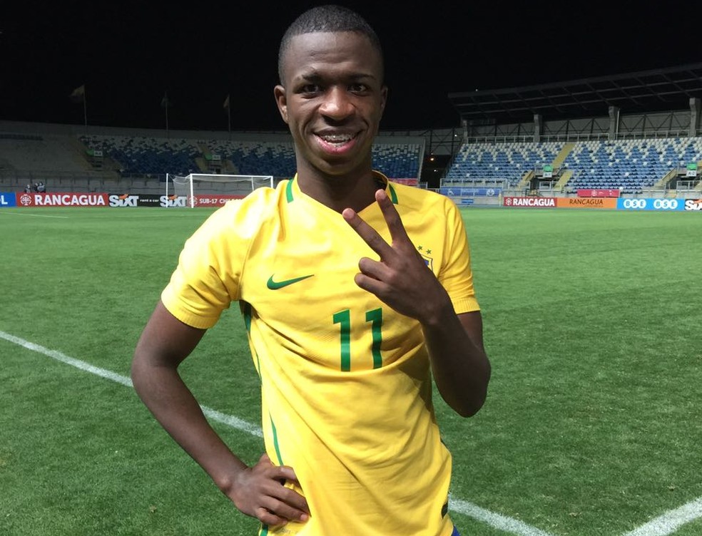 Vinicius Junior era o principal nome da sele&ccedil;&atilde;o sub-17 e ficou fora do Mundial &mdash; Foto: Guilherme Oliveira