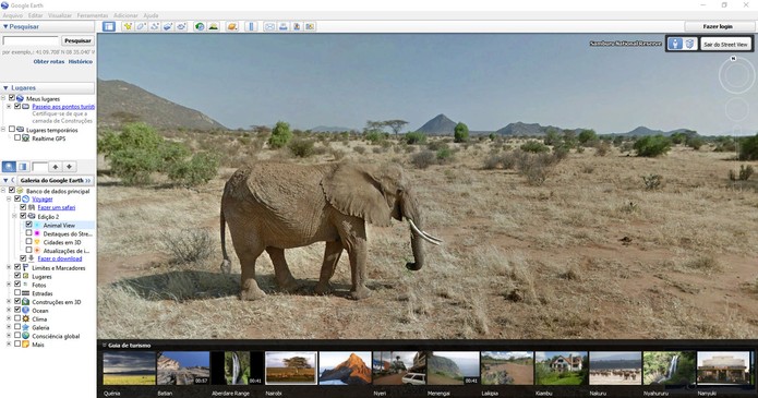 Faça um safári virtual com o Google Earth no PC (Foto: Reprodução/Barbara Mannara)