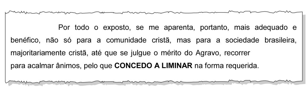 Decisão do desembargador Benedicto Abicair que determinou a retirada do vídeo do Porta dos Fundos do ar — Foto: Arte/ G1