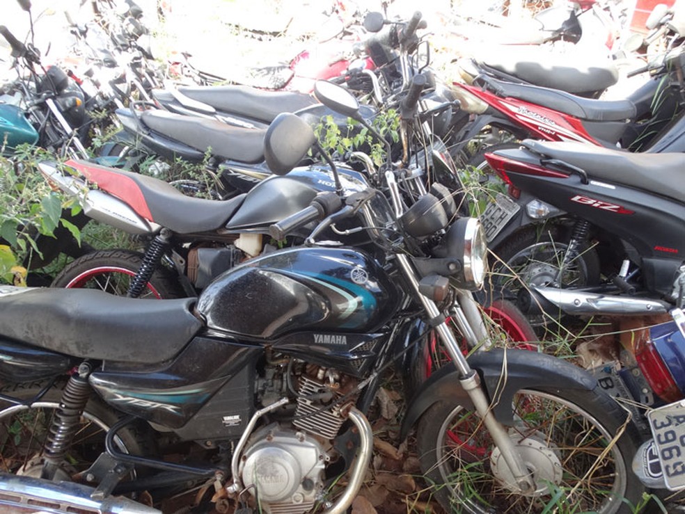 Veículos a serem leiloados estão no pátio de Presidente Epitácio — Foto: Prefeitura de Presidente Epitácio