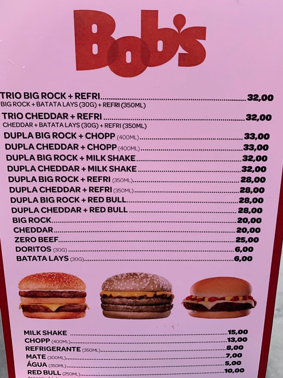 Preços de hambúrguer e outros produtos no Rock in Rio — Foto: G1 