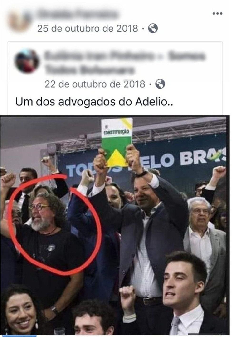Notícia falsa postada sobre o advogado Antônio Carlos de Almeida Castro — Foto: Reprodução