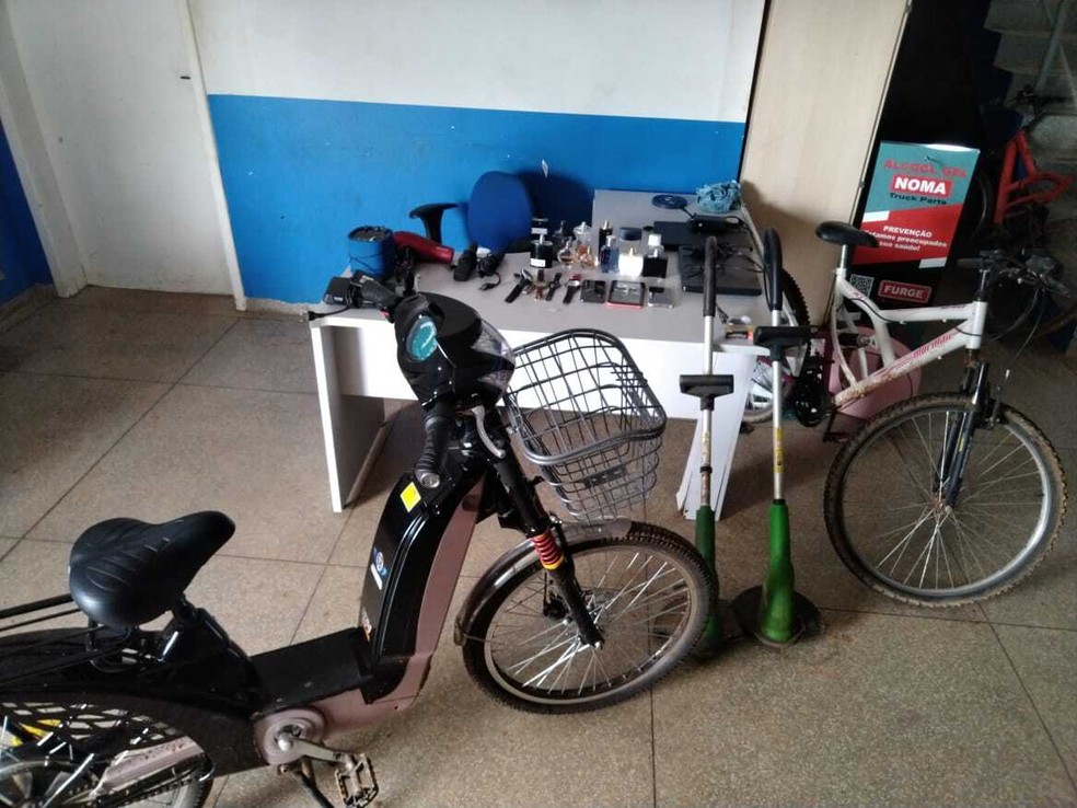 Bicicletas roubadas são recuperadas pela PM em Vilhena, RO — Foto: Polícia Militar/Divulgação