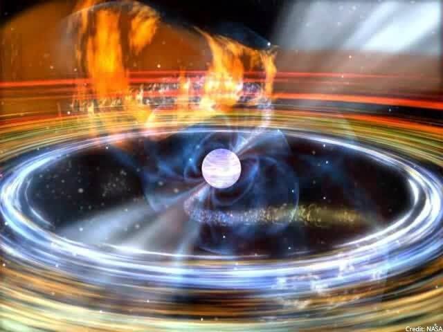 Pulsar PSR B1919+21, descoberto em 1967 por Jocelyn Bell Burnell (Foto: NASA/Reprodução Facebook @Nobel Prize)